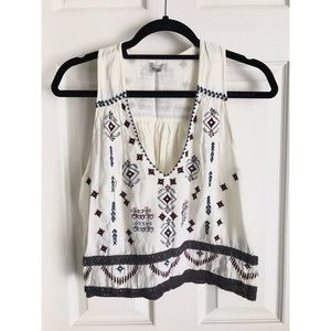 Urban Outfitters Patterned Embroidered Tank